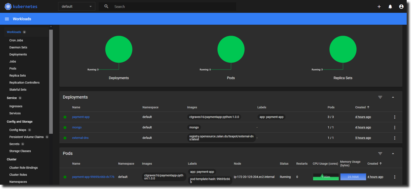 example-kubernetes-dashboard-UI